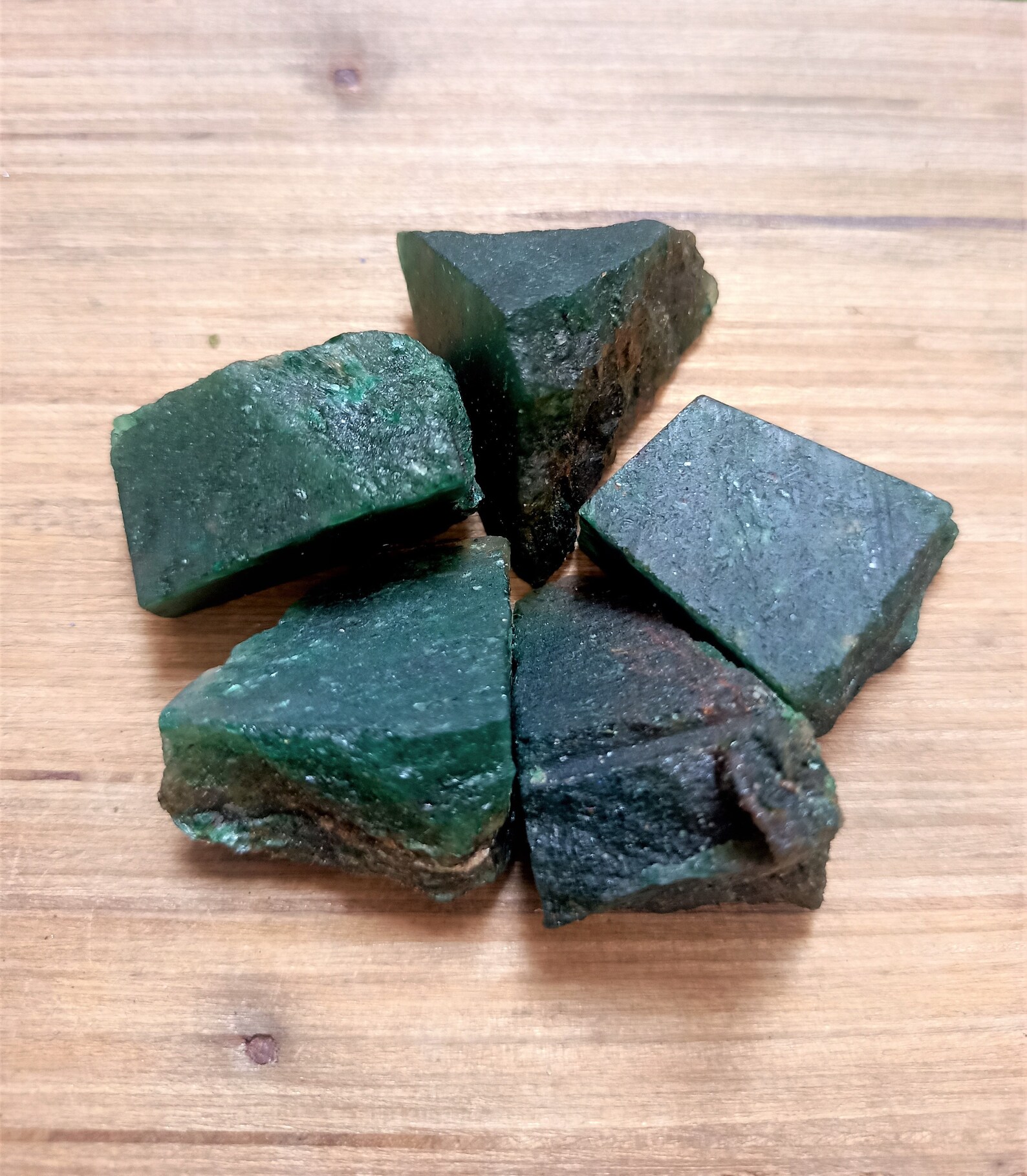 5 Pieces Natural Raw Green Jade Crystal Raw Green Jade Stone | Etsy