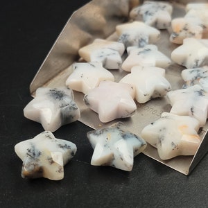 Faceted Dendrite Carved Star Shape Gemstone, Natural Star, Hand Carved Stars for Jewelry, Loose  Crystal Beads, Women Gift 10-14MM
