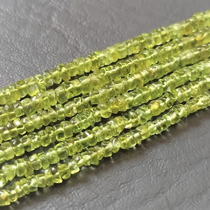 Peridot Glatte Heishi Perlen, Glatte Reifen Perlen, Flache Natürliche Edelstein, Reifen Form, Mini Perlen, Schmuck Stein, Frauen Geschenk, Crystal Shop