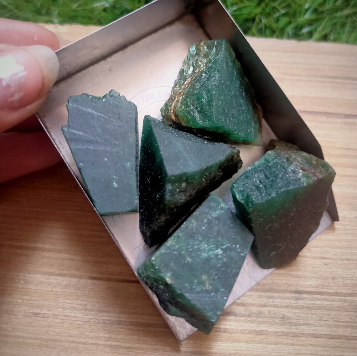 5 Pieces Natural Raw Green Jade Crystal Raw Green Jade Stone | Etsy