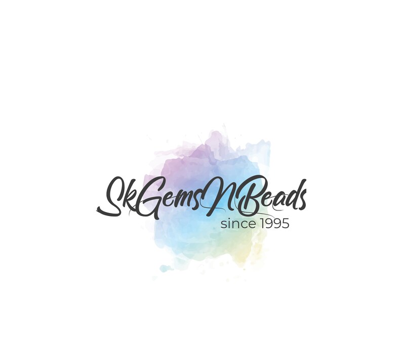 May include: A watercolor-style logo with a colorful background and the text "SK Gems N Beads since 1995".
