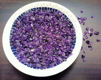 Natural Loose Amethyst Chips Stone, Purple Gemstone Chips, Crown Chakra, Mini Stone, Polished Uncut Stone, Healing Stone, Crystal Shop 5-6mm
