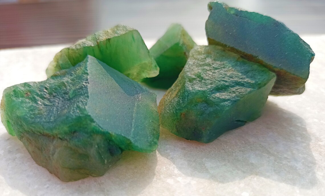 Raw Green Jade Crystal Raw Green Jade Stone Healing Etsy