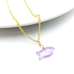 Carving Fish Pendant, Natural Mix Real Gemstone, Hand Carve Fish Beads, Desginer Fish Charm, Women Necklace, Abundance Crystal Gift for Her