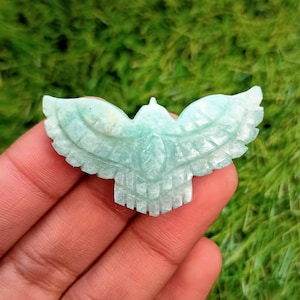 Natural Gemstone Carve Eagle, Beautiful Hand Carved Pendant, Hand Carved Eagle Bird Crystal, Jewelry Making, Real Gemstone