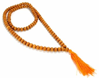 Handmade Sandalwood Mala, 108 Prayer Beads, Tibetan Buddhist Rosary
