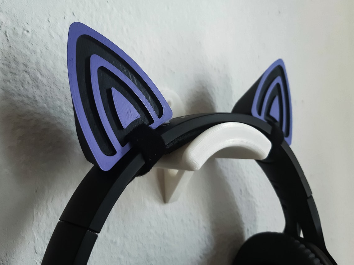 Cat ears for headset Attachment Gaming Kitty Streamer Etsy