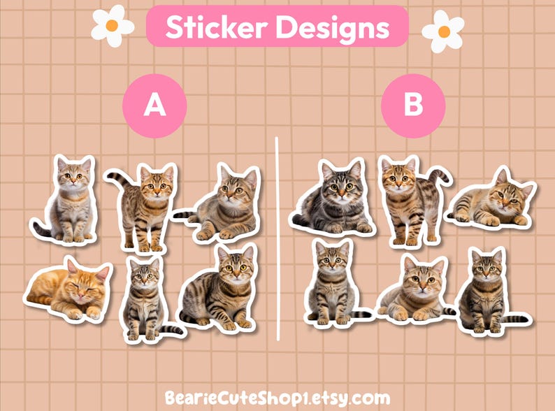 Cat Stickers, Sticker Pack, Kawaii Stickers, Cute Vinyl Sticker ...