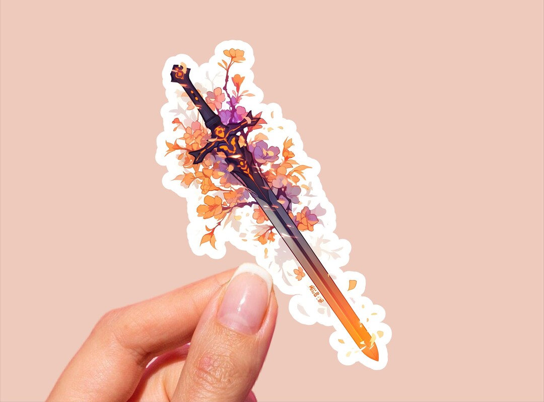 Magic Sword Sticker Sword Sticker, Floral Sticker, Magical Sticker, Fantasy Sticker, Cute ...