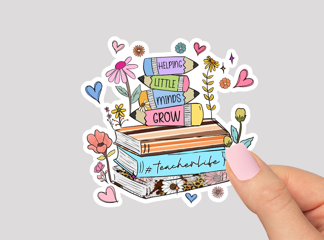 Teacher Sticker, Books Sticker, School Sticker, Reading, Learning ...