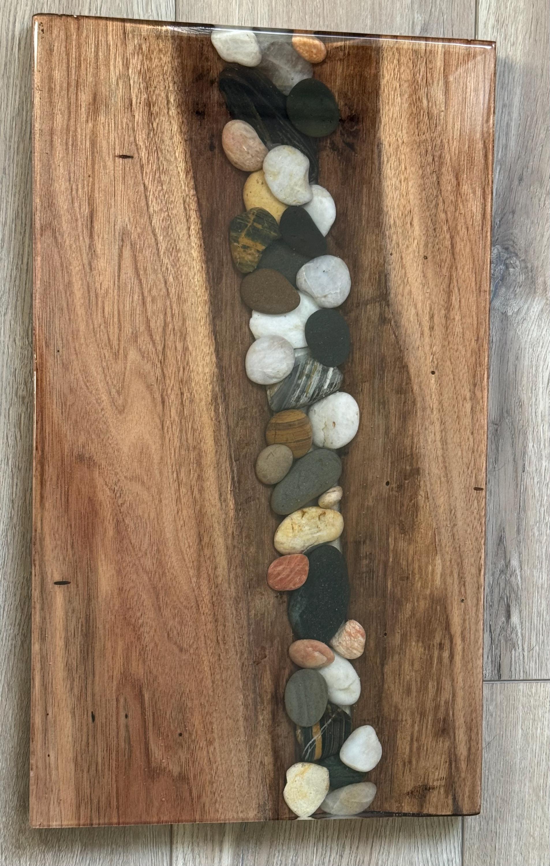 Unique Epoxy River Rock Walnut Board/charcuterie - Etsy