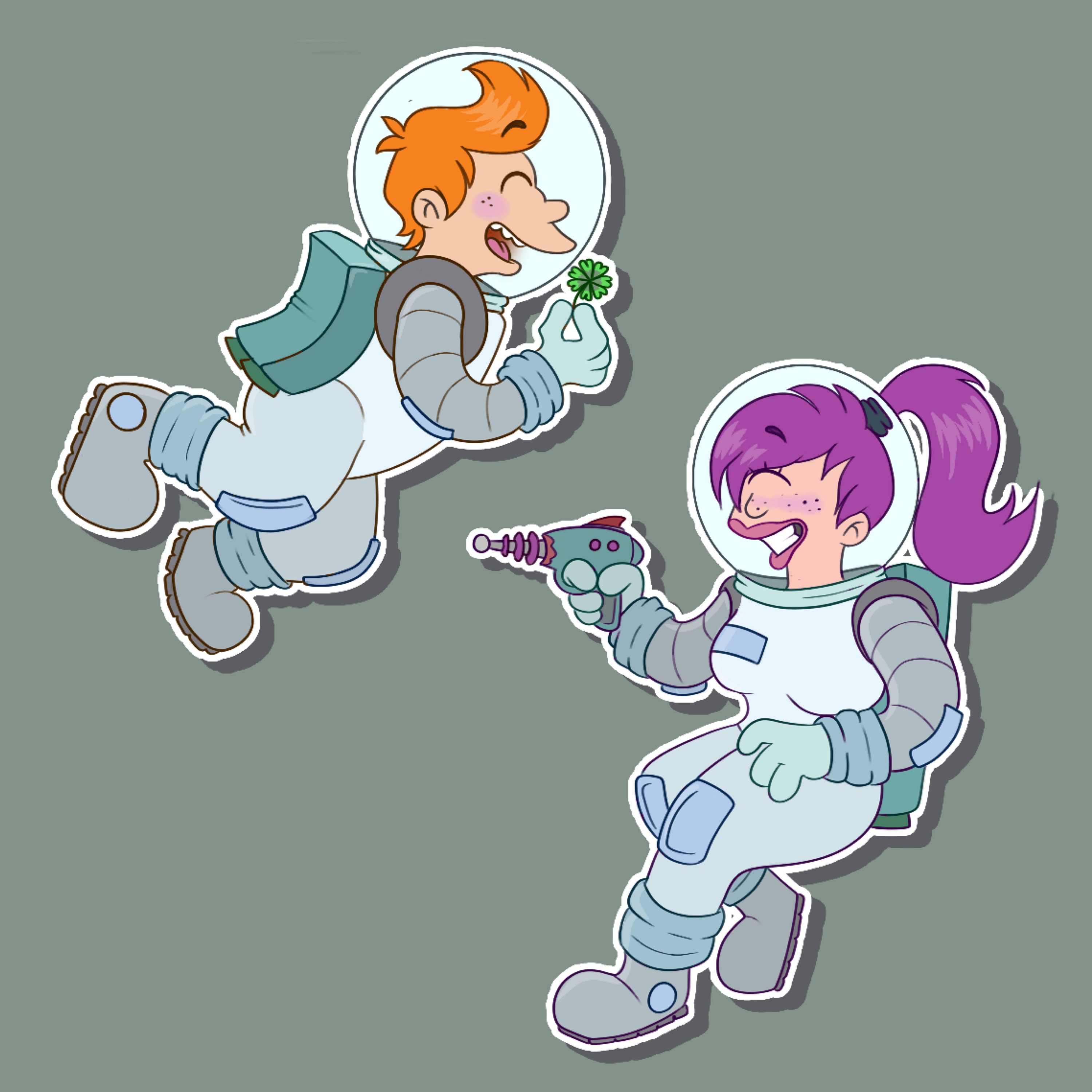 Futurama Fry And Leela Kids