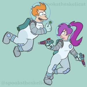 Holographic Futurama Stickers