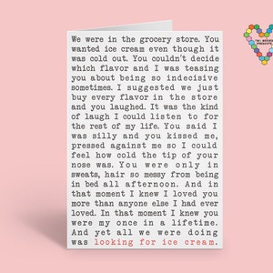 アイスクリーム以上の詩のグリーティング カード | オーストラリアの作家、Pillow Thoughts、I Hope Your Stay Books、LGBTQ+ 作家の Courtney Peppernell