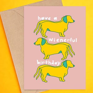 Cartão de aniversário de cachorro salsicha | Cartão divertido e engraçado para amantes de animais de estimação, Furbaby