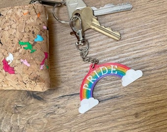 Mini 3d RAINBOW PRIDE ARC Key Chain | Lgbtqiap+ visibility, love, equality and self expression | Plant based, 3D printed in Australia