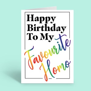 Fav Homo Birthday Card image 1