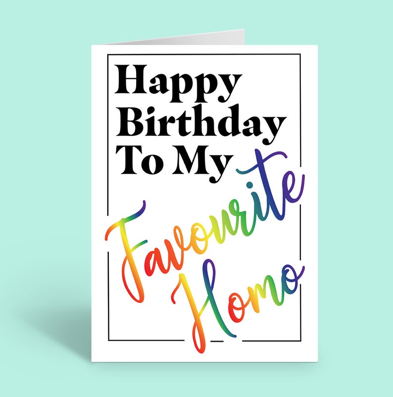 Fav Homo Birthday Card image 1