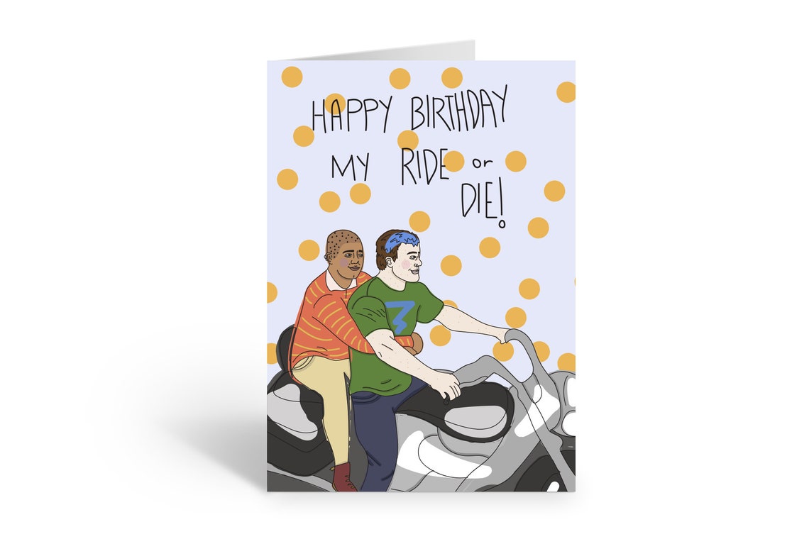 Happy Birthday My Ride or Die Moto Couple Greeting Card Etsy