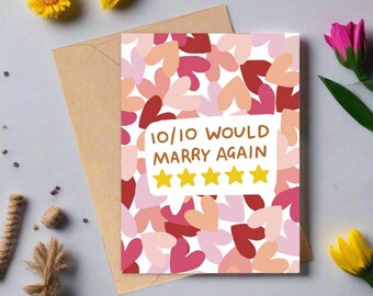 10/10 JE VOUDRAIS SE MARIER DE NOUVEAU | Carte amusante s'accrocher