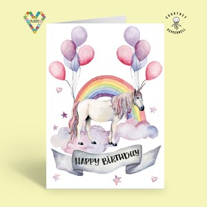 Gelukkige Eenhoorn Verjaardag Wenskaart | Poëzie van Pillow Thoughts Series Books, Australische LGBTQIAP+ auteur Courtney Peppernell