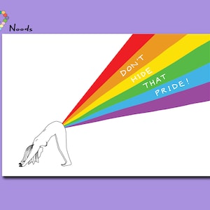 Don't Hide That Pride-wenskaart | LGBTQIAPN+ houden van en vieren | Gay regenboog, lesbienne, bi+, trans, queer, aas, pansexueel, enby