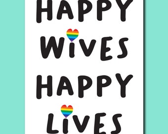 Happy Wives Happy Lives Card