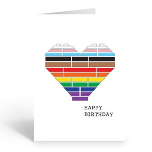 Brick Heart Pride-verjaardagskaart