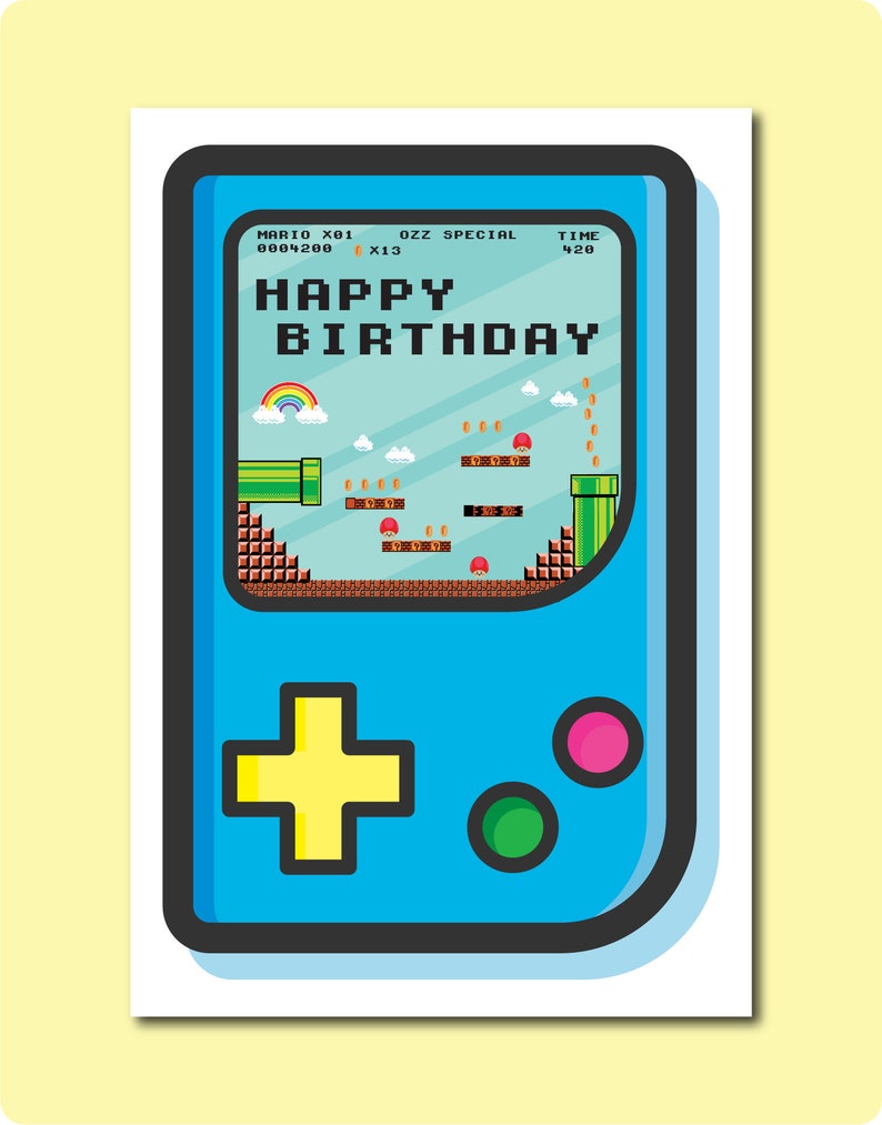 Retro Gamer Bday Card image 1