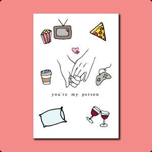 「あなたは私の人」詩のグリーティング カード | LGBTQ+ 詩 - ベストセラーのオーストラリアのクィア作家コートニー ペパーネルによる Pillow Thoughts の本