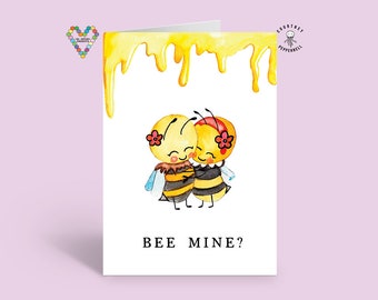 Bee Mine Greeting Card | Poetry by Pillow Thoughts Series Books, Author Courtney Peppernell