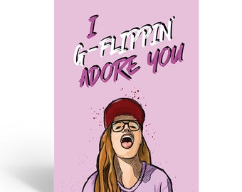 G-Flippin' Adore You Greeting Card | Australian Non-Binary Musician | Anniversary, Love, Valentines Day, All Occasions | LGBTQ+ Gifts