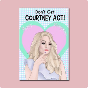 Cartão de felicitações para lua de mel do casamento de Courtney Act | Orgulho Drag Queen Australiano | Cartão engraçado | LGBTQIAPN2S+