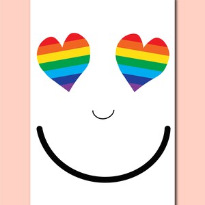 Regenboog glimlacht kaart