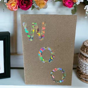 WOO HOLOGRAPHIC Greeting Card | Celebratory Wedding, Birthday, Anniversary, New Baby, Pride, Congratulations Card