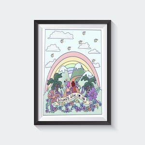 Sounds Gay, I&#39;m In LGBTQIAP+ A4 Art Print | Funny Pride Art, Gay, Lesbian, Bisexual, Trans, Enby, Pansexual, Queer.
