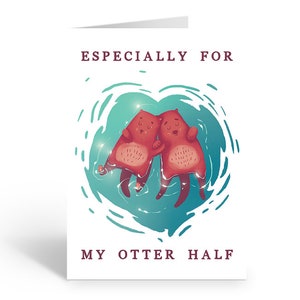 Speciaal voor mijn Otter Half Punny wenskaart | LGBTQIAP+ Poëzie door Pillow Thoughts Series Books, Australische auteur Courtney Peppernell
