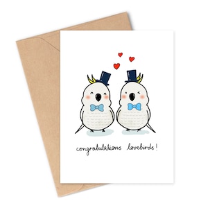 CONGRATULATIONS LOVEBIRDS Greeting Card