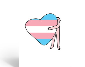 BIG TRANS HUGS Greeting Card