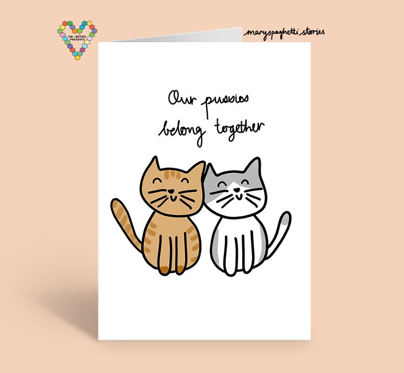 Our Pussies Belong Together Card image 1