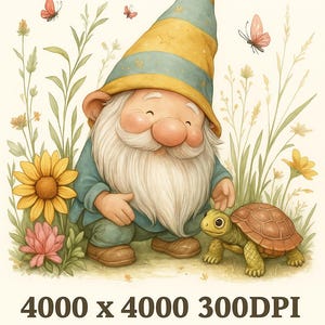 Zomerkabouters clipart, grillige zomerkabouter, tuin clipart, aquarel clipart, commercieel gebruik, zomerkabouter bundel, hoge kwaliteit JPG