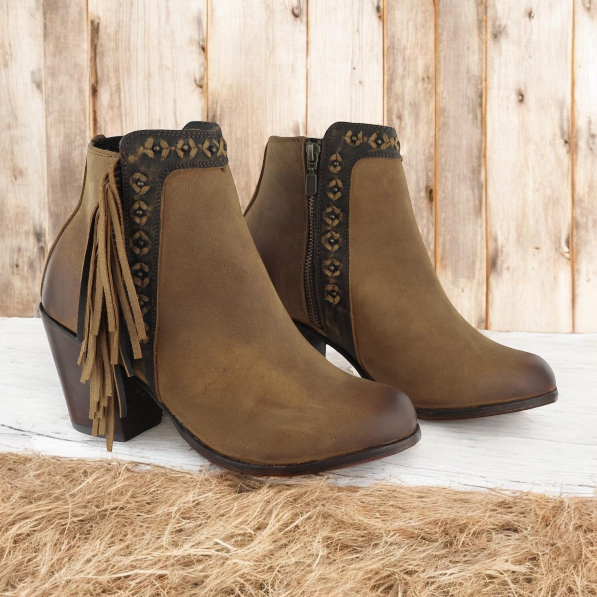 Bottes Western Buffalo Mexico - Cuir Marron - Fait Main - Taille 42 - Unisexe