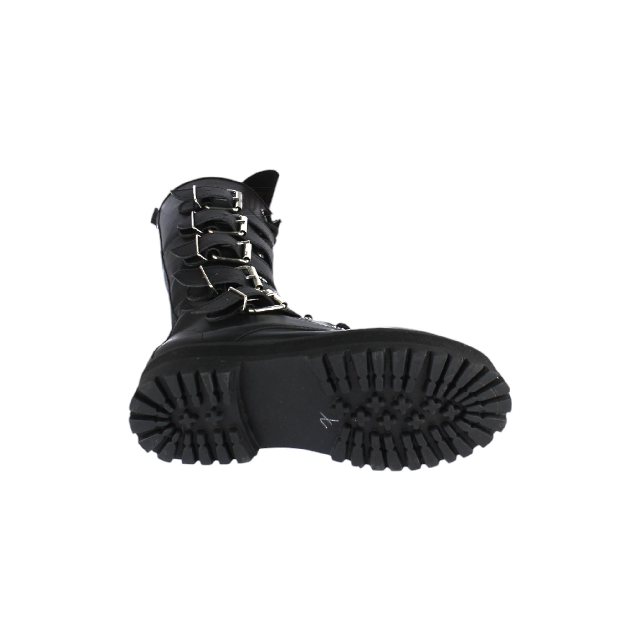 靴 Dark Aged Buckle Combat Boots 靴 Dark Aged Buckle Combat Boots Dark Aged Buckle Combat Boots