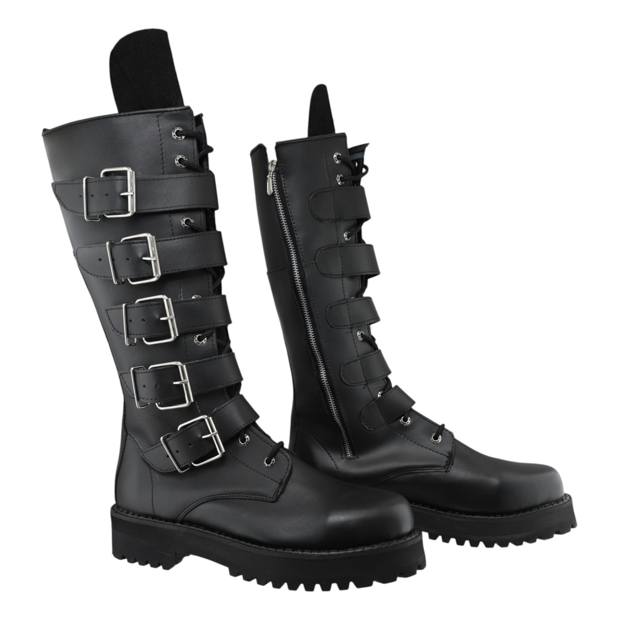 靴 00s - Gimmick Side Belt Long Boots PUNK 00s - Gimmick Side Belt Long Boots PUNK