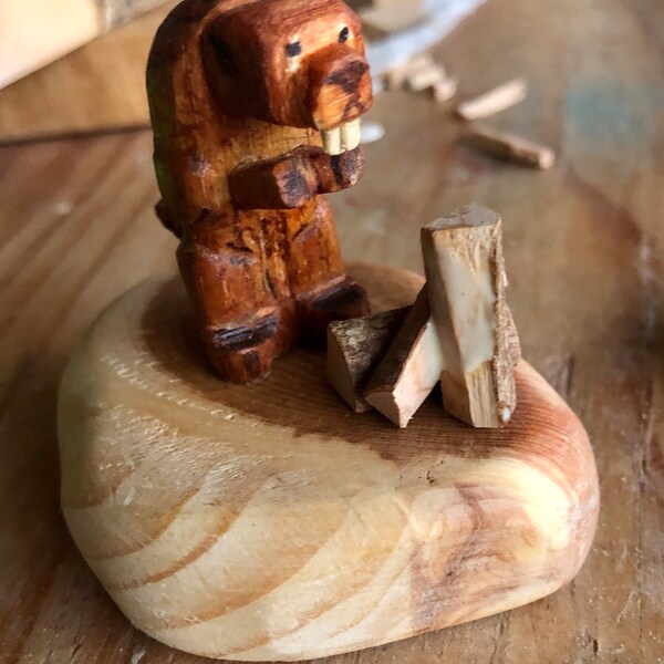 Wooden Beaver Etsy