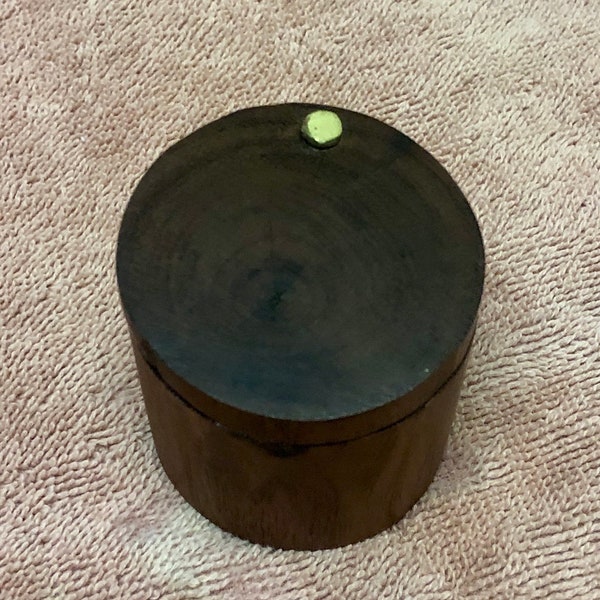 Handmade Wood Trinket Box w/ Swivel Top