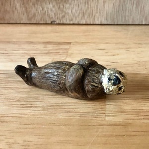 Hand Carved Wooden Sea Otter