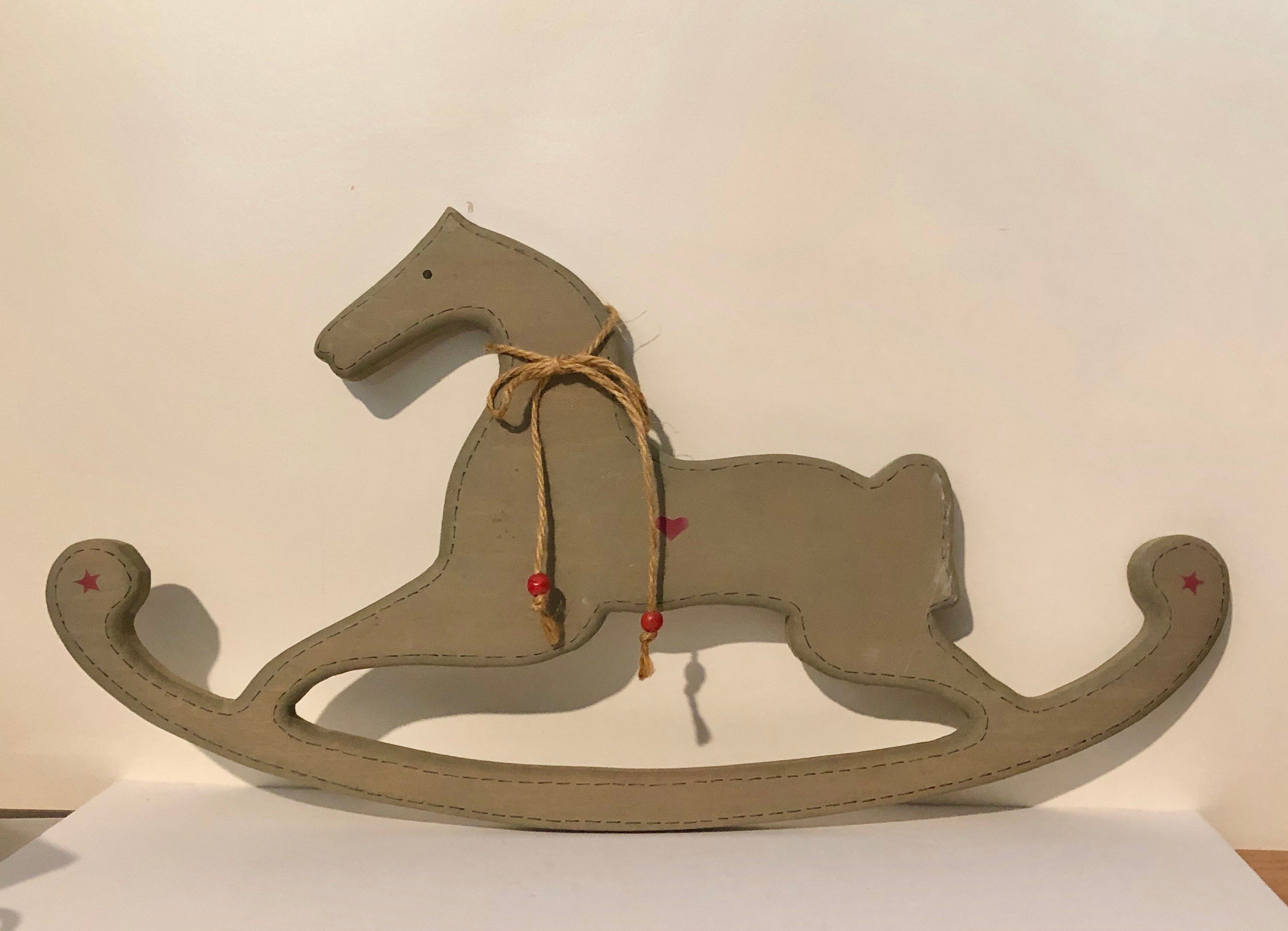 Wooden Hobby Horse Wall Art Grey - Etsy UK