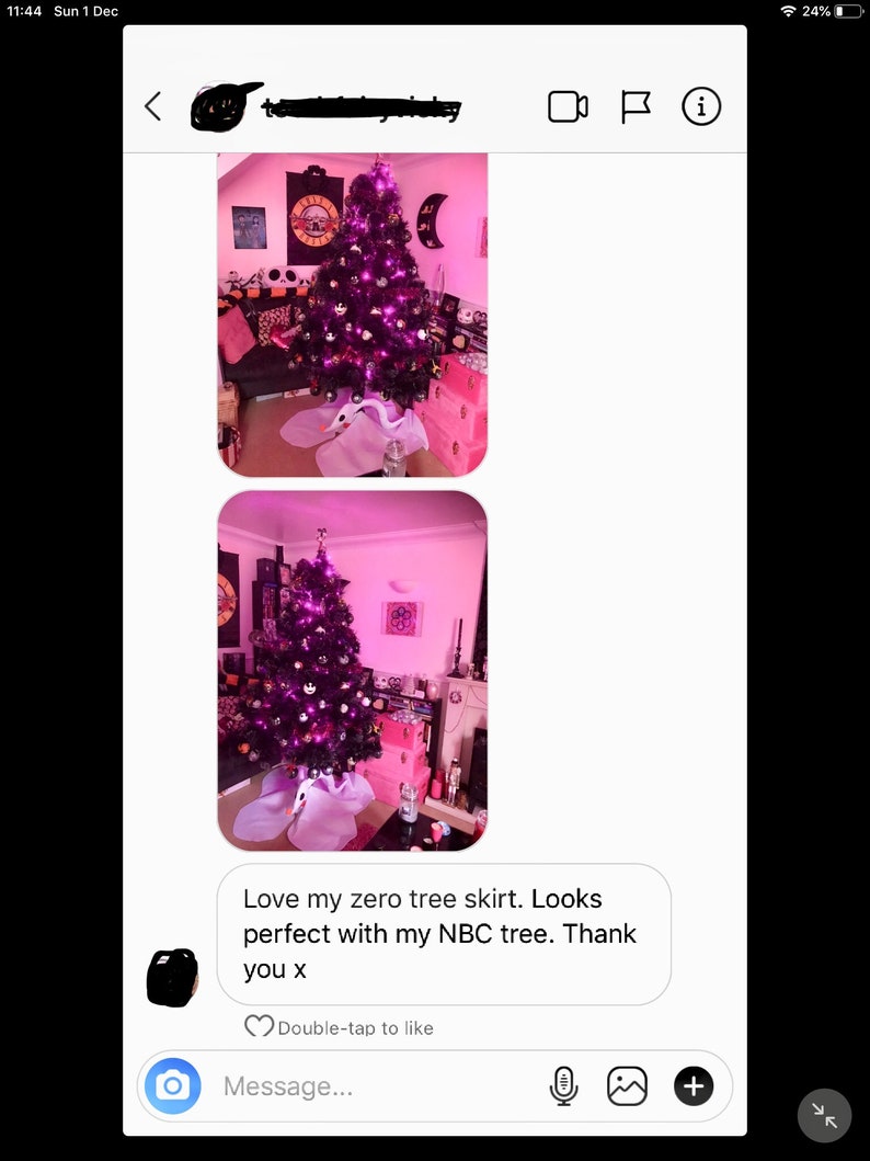 Zero Tree Skirt Nightmare Before Christmas Tree Skirt Etsy