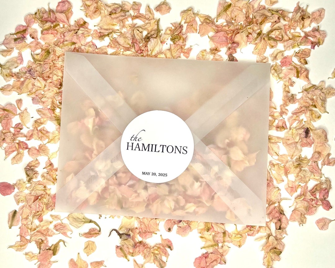 Wedding Petal Toss Bags Stickers Flower Confetti Wedding Confetti Petal